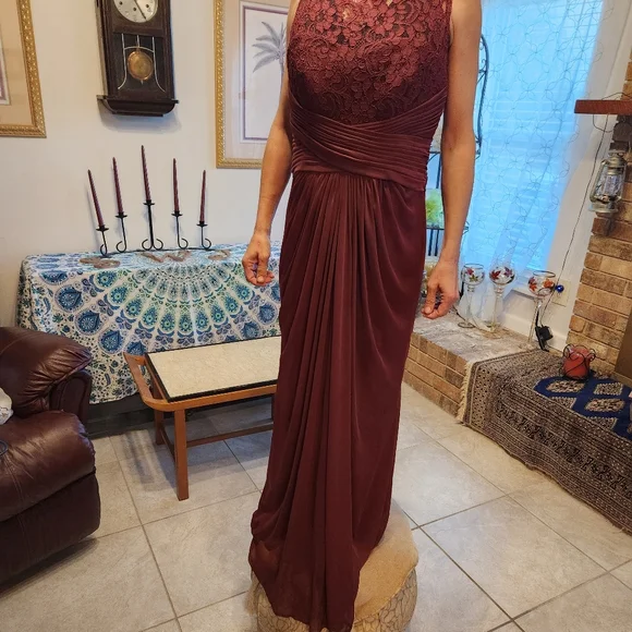 Burgundy Bridesmaid David's Bridal Wine Color David's Bridal Dresses  Davids Bridal Wine Bridesmaid Dress